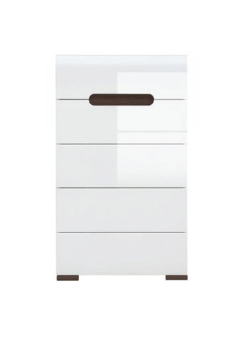 Комод в спальню ВМК (БРВ) Ацтека KOM5S/10/6 N (телескопы) Белый + Белый глянец (GRB1485) БРВ-Україна (315496278)