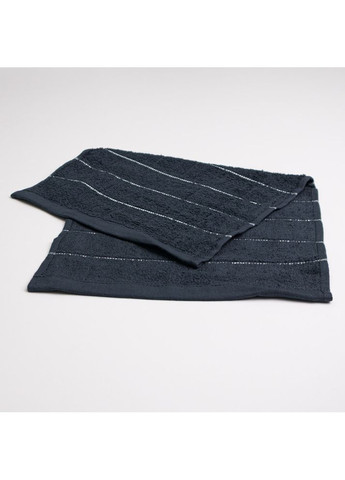 Махровий кухонний рушник зі смужками 30х50 см 400г/м2 ( ) GM Textile чорний