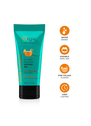 Лубрикант на водній основі Lube Tube Pina Colada, 50 мл, смак та аромат піна колади Orgie (369948864)