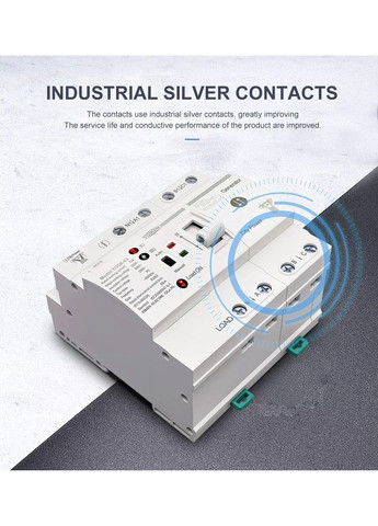 Автоматичний перемикач введення резерву TOMZN TOQ6-63 4P 63А АВР ATS трифазний GEYA (370677358)