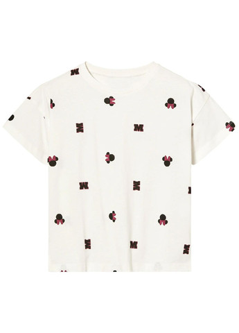 Белая демисезонная хлопковая футболка Disney