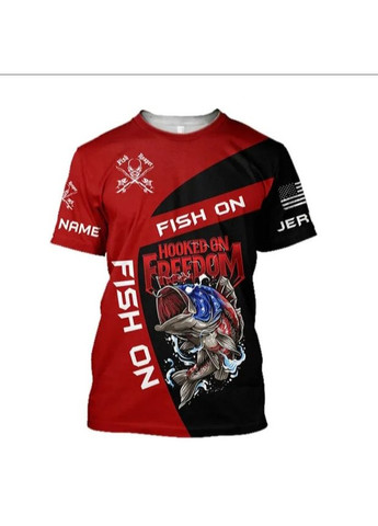 Комбінована футболка для риболовлі з принтом риб(щука) KT.MOSS Футболка