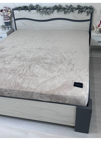 Велюровая простыня на резинке 160*200см Vishnya (372113108)