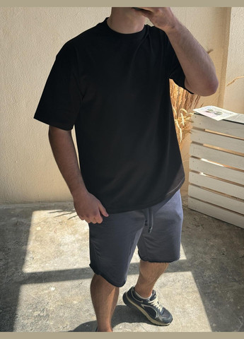 Черная базовая оверсайз футболка️🔝 Luna