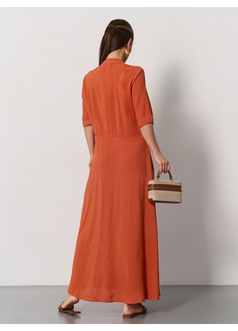 Теракотова сукня 14072 теракотова ISSA PLUS однотонна