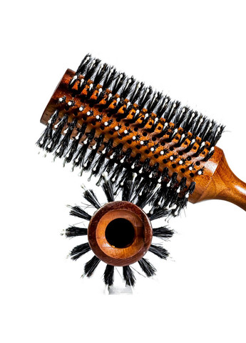 Щітка-брашинг для волосся дерев'яна кругла 4775 CLB Salon Professional (302728641)
