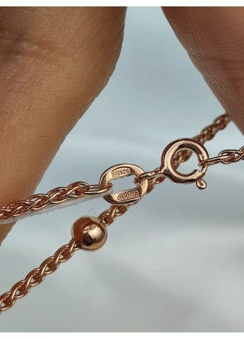 Срібний ланцюжок 925 проби в позолоті з кульками 45 см No Brand (366882886)