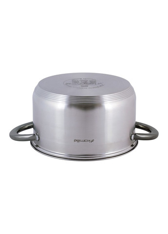 Каструля з кришкою 4.5 л з нержавіючої сталі і порожнистими ручками для індукції і газу KM-4923 Kamille (371898241)