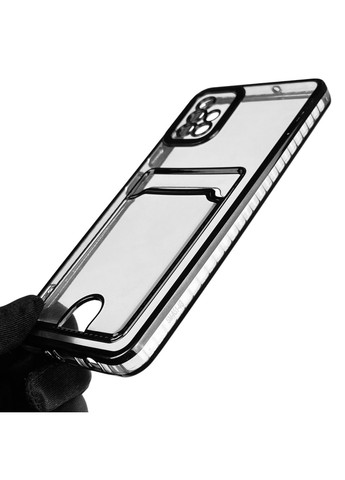 Чохол для Galaxy A51 (SM-A515F) із чорною окантовкою з кишенькою для карток на самсунг а51 чорний Samsung (366022122)