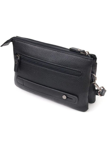 Сумка клатч на руку мужская из натуральной кожи маленькая Черный 36861 Canpellini (353690134)