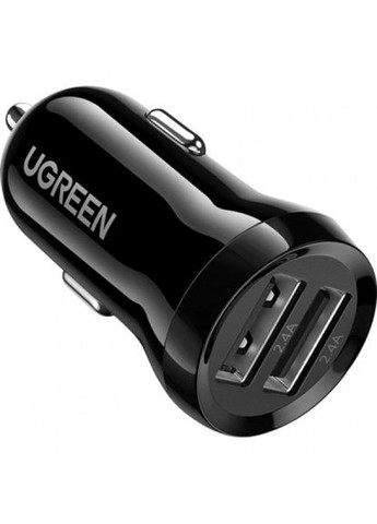 Зарядний пристрій Ugreen ed018 24w 2xusb car charger (black) (268140305)