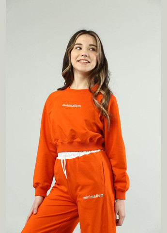 Оранжевый демисезонный костюм (кофта, штани) подростковый брючный IRmAS