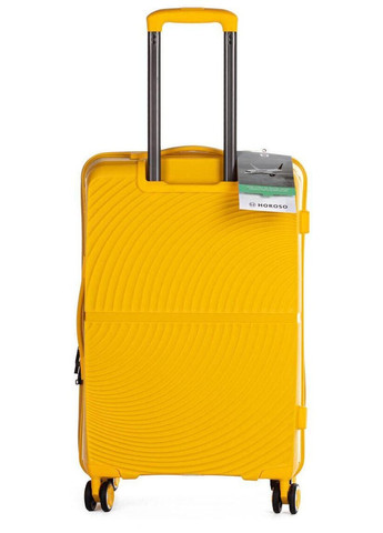 Большой пластиковый чемодан из поликарбоната 85L желтый Horoso (297643066)