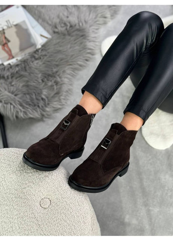 Зимние элегантные зимние ботинки No Brand из натуральной замши