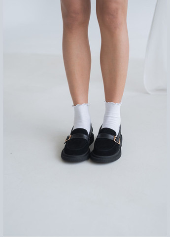 Туфлі лофери замшеві з пряжкою Villomi (280930934)
