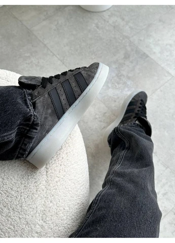 Комбіновані кросівки чоловічі adidas campus graphite адідас кампус демісезон No Brand