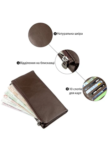 Практичный женский кошелек-клатч 18841 st leather (394617490)