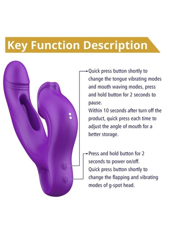 Вибратор Sweet Play G-Spot Vibrator With Clitoral Licking & Flapping A17 Erospace (400833071)