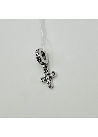 Шарм серебряный с кубическим цирконием "Крестики" 1,65 г No Brand (369737020)