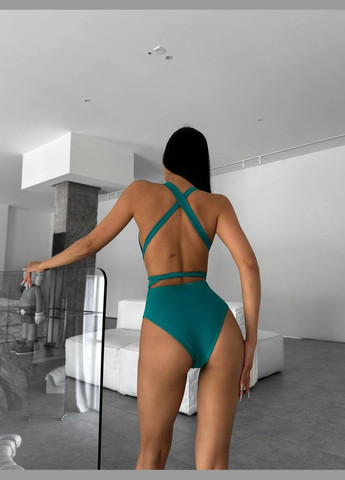 Морської хвилі купальник жіночий суцільний суцільний Domino Жіночий суцільний купальник на довгій шнурівці