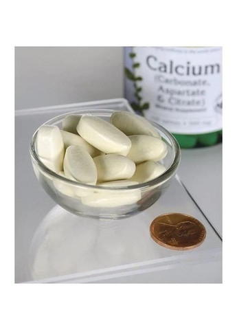 Кальций Calcium Carbonate, Aspartate & Citrate 500 mg 100 tabs Swanson (292632734)