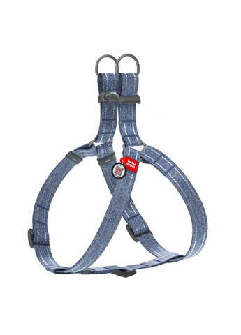 Шлея Re-cotton з QR паспортом, L, Ш 25 мм, Д 60-90 см синій WAUDOG (322642213)