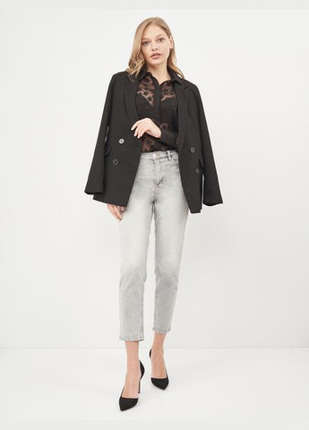 Чорна блузка легка напівпрозора для жінки 0548482-003 36(s) чорний H&M