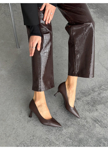 No Brand Женские туфли на каблуке коричневый з искусственная кожа, — всесезон (373189834)