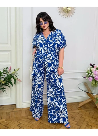 Неймовірний костюм для спекотного літа. Блуза oversize та штани палаццо. No Brand (396394196)