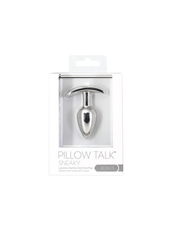 Анальна пробка Sneaky Luxurious Stainless Steel Anal Plug із кристалом Swarovski Pillow Talk (369948390)