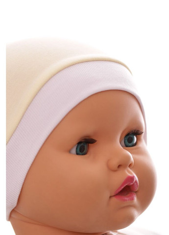 Шапка з вузликом інтерлок світло-жовта 0м+ (50144) BABYKROHA (317042728)