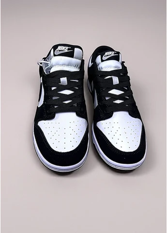 Кроссовки женские Nike Dunk White Black No Brand чёрно-белые демисезоны (386784085)