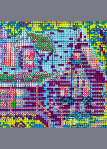 Набір для вишивання за нанесеною на канву схемою "Leisure hut". AIDA 14CT printed 61*48 см Joy Sunday (313614132)