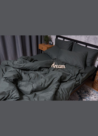 Комплект постельного белья Бязь Gold Люкс «» полуторный евро 160х220 наволочки 4х50х70 (MS-820002181) Moon&Star Dark Green (285716938)