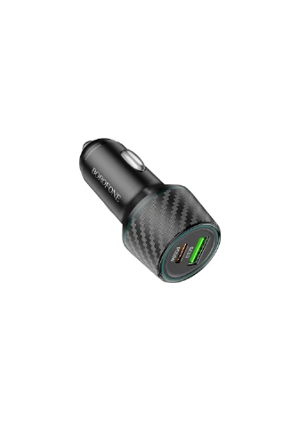 Автомобільний зарядний пристрій Brilliant 48W dual port PD30W+QC3.0 car charger Borofone BZ21 (378306384)