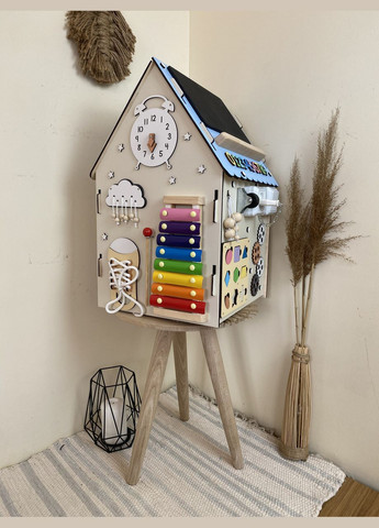 Бизидомик, бизихаус, бизихатка развивающая деревянная игрушка 30х30х50 см No Brand (355890502)