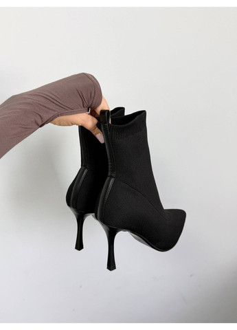 Черные демисезонная стильные женские ботильоны No Brand