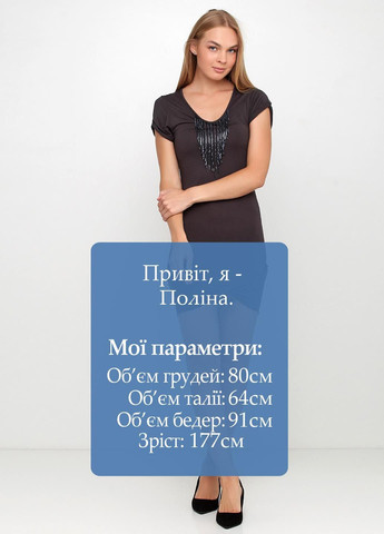 Темно-коричневое повседневный платье темно-коричневый Religion