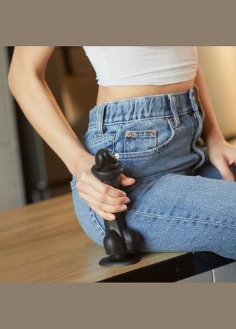 Реалістичний фалоімітатор Sliding Skin Realistic Dildo Black – XL, ефект рухливої шкіри Strap-On-Me (296627164)