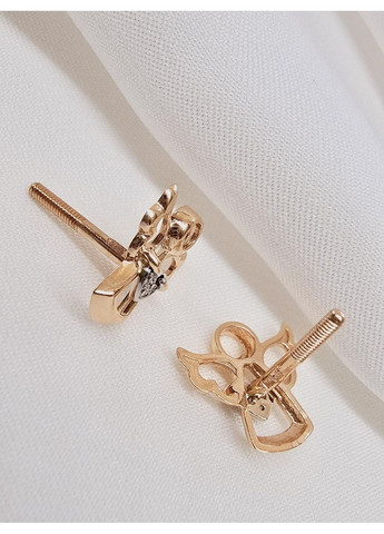 Золотые серьги-гвоздики «Ангелики» Столичная ювелирная фабрика 110582-1с Столична Ювелірна Фабрика (355795884)