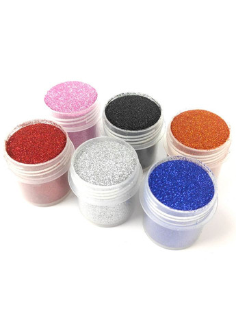 Набір гліттера для біо-тату «№1 Великий» glitter-set-big-6x-1, 6 кольорів по 12 мл Fresh Tattoo (367963548)