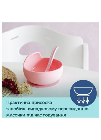 Тарелка детская силиконовая на присоске - розовая (51/400_pin) Canpol Babies силіконова на присосці - рожева (366069531)