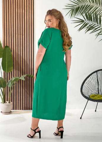 Зелена кежуал сукня "boho" жіноча MeeLan однотонна