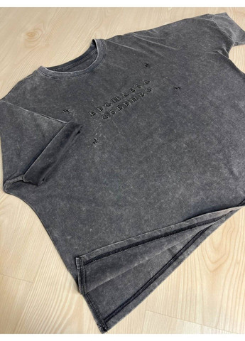 Футболка жіноча A-N 26028 тай-дай оверсайз з вишивкою No Brand - (331333825)