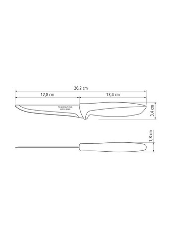 Кухонний ніж (m309700) Tramontina Plenus Light Grey Bone 127 мм (366562452)