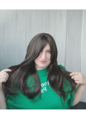 Перука термово середньої довжини для щоденного носіння коричнева (LCI259-8) No Brand (355802144)