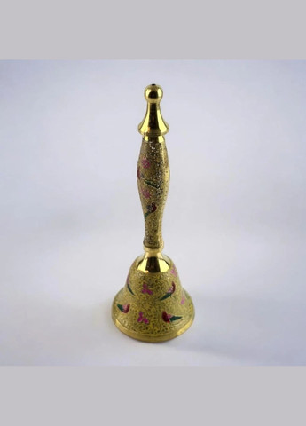 Дзвіночок з ручкою з малюнком бронзовий "Птахи на жовтому фоні" (21,5х14х7,4 см) No Brand (316718556)