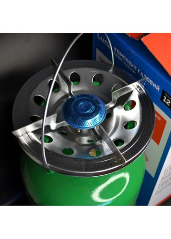 Комплект газовий балон 12 л і пальник для кемпінгу та відпочинку Зелений (2104618808) No Brand (370605117)