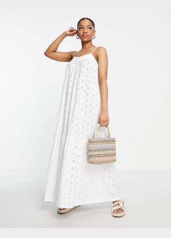 Білий сукня максі з вишивкою Asos