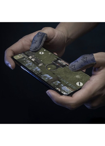Кіберспортивні сенсорні напальчники для ігор на телефоні в PUBG Mobile (геймпад тригери курки) 2 шт Сірий OlaN (360898224)